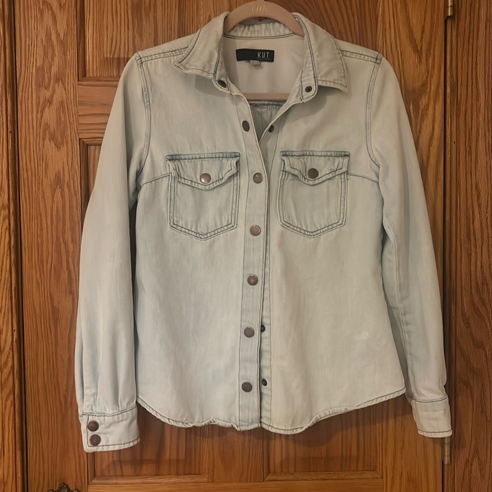 Denim shacket